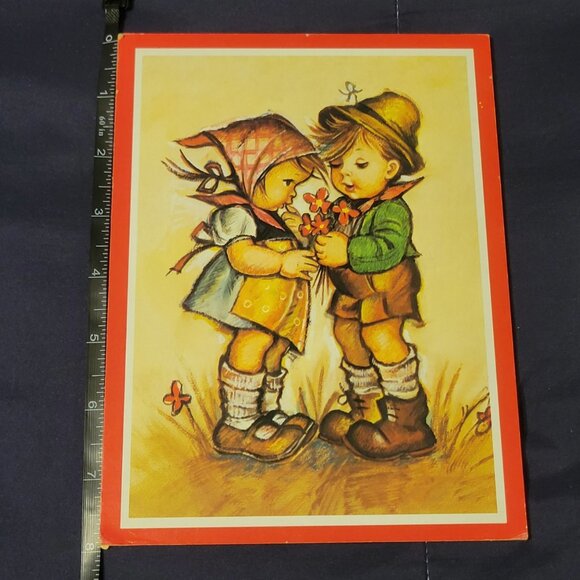 VINTAGE 1970s EVANS HUMMEL LITHOGRAPH MOUNTED ON CHIPBOARD - Picture 1 of 4